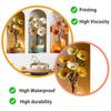 3 Pcs 3D Flower Vase Wall Stickers Faux Flower Wall Art Self-Adhesive Floral Blossom Wall Decals for Bedroom Living Room