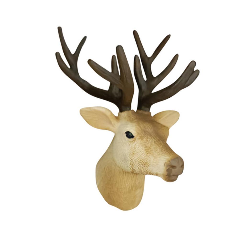 Simulated Wild Animal Head Model PVC Refrigerator Wall Mounted Car Decoration Children's Doll