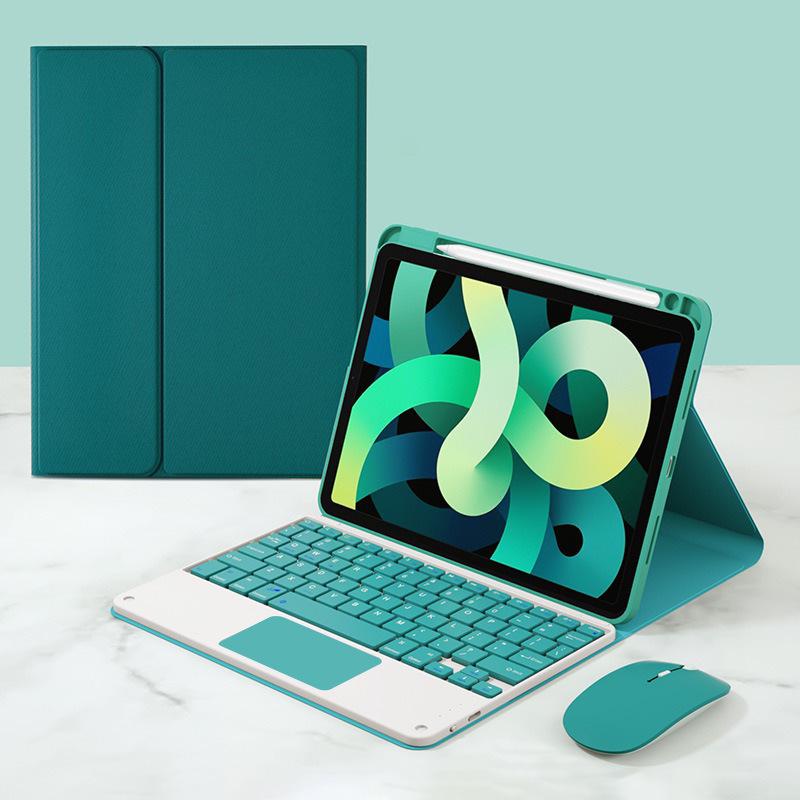Compatible with Xiaomi 7 Tablet: Touch Backlit Bluetooth Keyboard with Fabric Texture, Pen Slot, and Leather Case for Xiaomi 6/5 Pro.