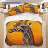 Grassland Giraffe Pattern Bedding Quilt Set Quilt Cover Pillowcase Home Decoration Birthday Gift (1 * Duvet Cover + 2 * Pillowcase, Without Core)