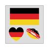 Decal Sticker Set with Argentina Flag Heart Shape and Lip Print Design for Laptops Bottles Suitcases Notebooks and More