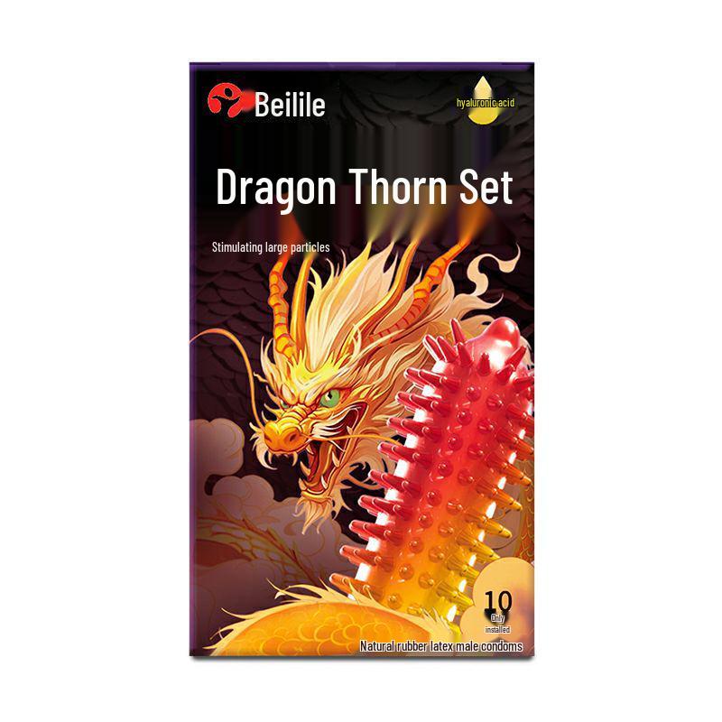 Beilile Ultra-Thin Large Size Lubricated Condoms - Wolf Tooth & Mushroom Design for Family Planning