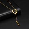 LIKGREAT Multi Layers Bar Coin Pendant Necklace Moon Star Cross Neckchain for Women Stainless Steel Chain Choker Jewelry NotFade