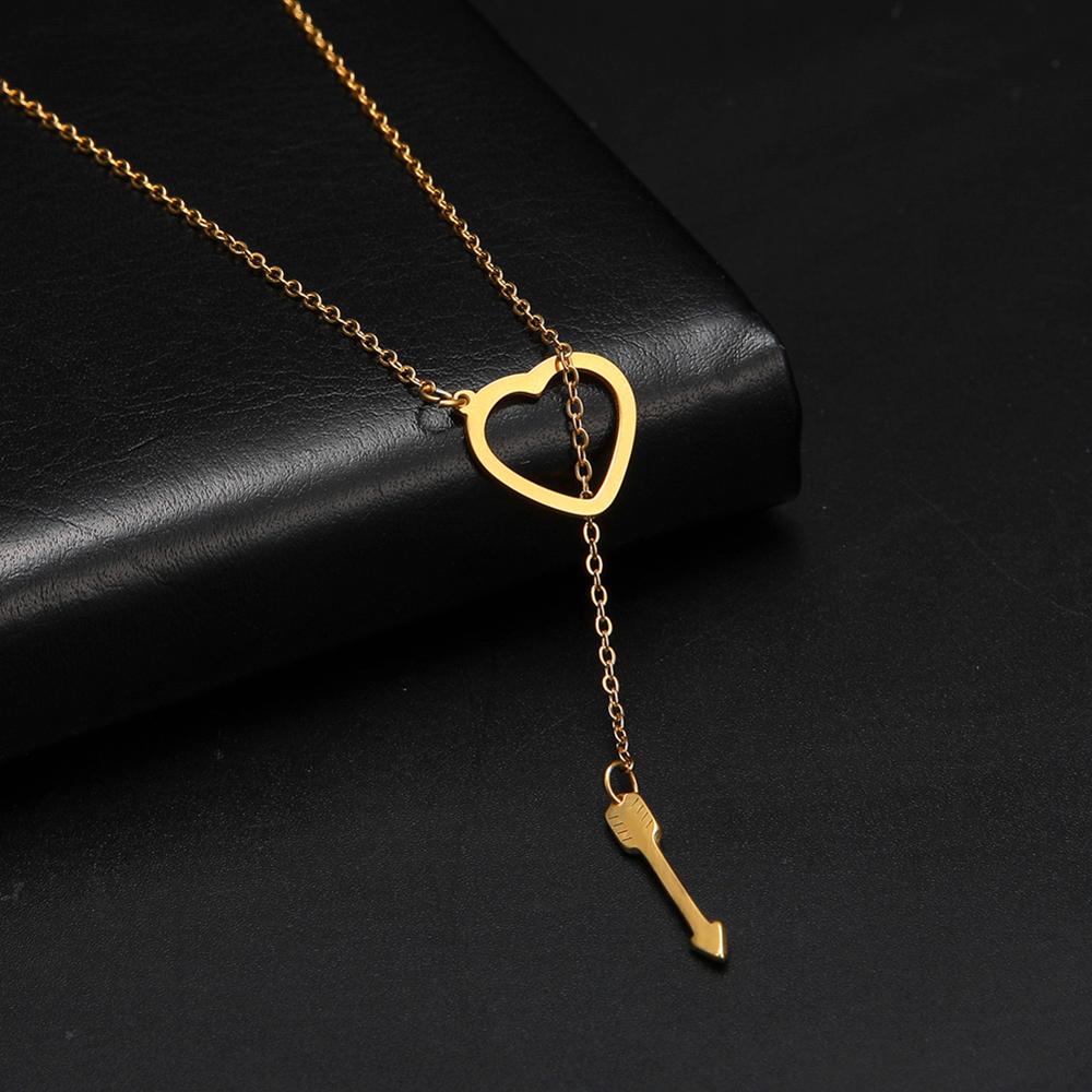 LIKGREAT Multi Layers Bar Coin Pendant Necklace Moon Star Cross Neckchain for Women Stainless Steel Chain Choker Jewelry NotFade