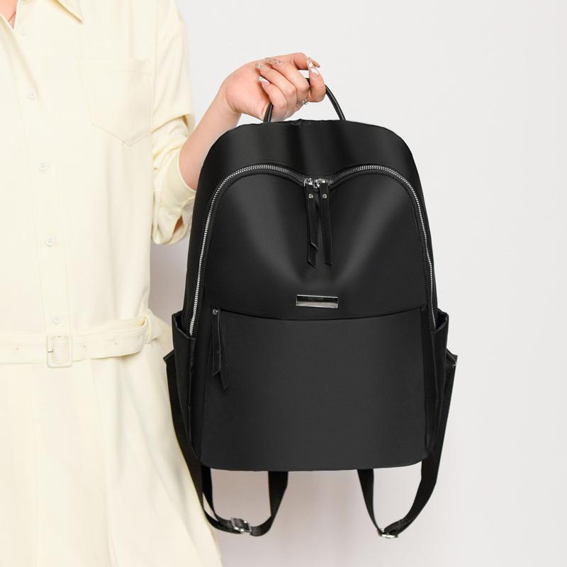 Oxford Women Travel Backpack Commuter Solid Color Backpack Student Schoolbag