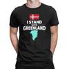 Lässige Grönland Flagge T-Shirts Herren O-Ausschnitt 100% Baumwolle T-Shirt Kurzarm T-Shirts Geburtstagsgeschenk Oberteile