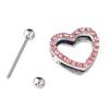 1 szt./1 para Osłonka na sutek w kształcie serca Pierścień na sutek Stalowy sztanga Piercing Biżuteria
