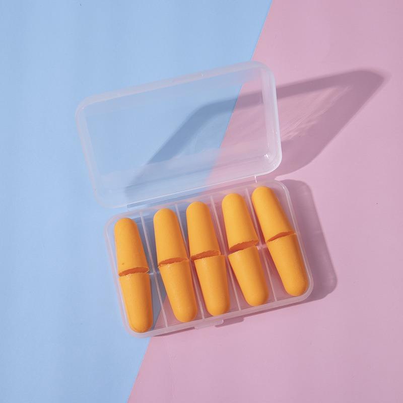 Sponge Noise-cancelling Earplugs Bullet Head Slow Rebound Silent Anti-snoring Earplugs Sleep Noise-cancelling Earplugs
