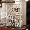 Organisateur de Maquillage en Acrylique Transparent et Grand avec Couvercle Tiroirs de Rangement Cosmétique Boîte Organisateur de Rangement en Acrylique avec Porte Magnétique