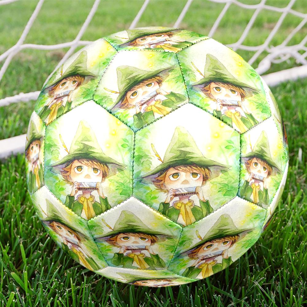 Snufkin Theme Size 5 Soccer Ball, Suitable for Both Indoor and Outdoor Matches, a Gift Suitable for Everyone.