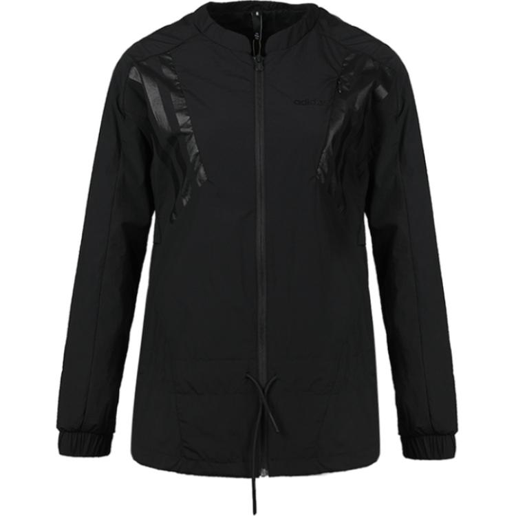 

Adidas Neo Comfortable Windproof Round Neck Zipper Long Sleeve Jacket Women jackets Black DZ7690 L