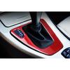For 2005-2011 2012 BMW 3-Series Red Carbon Fiber Console Gear Shift Cover Trim