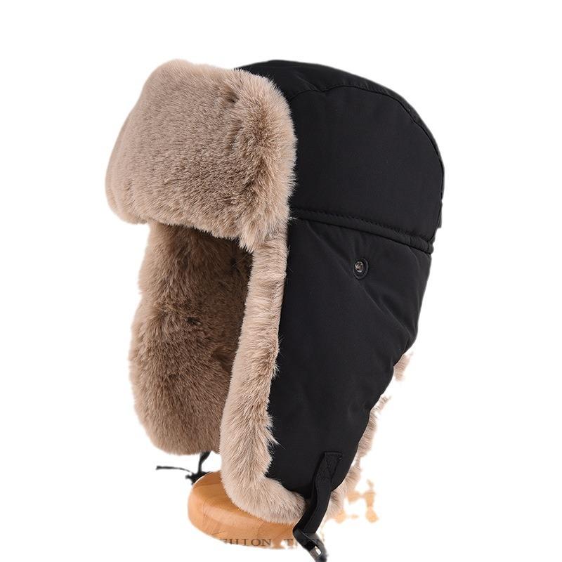 Bomullslue herre vinter fortykket termisk ørelapp lue dame sykling vanntett lokomotiv kald lue utenrikshandel