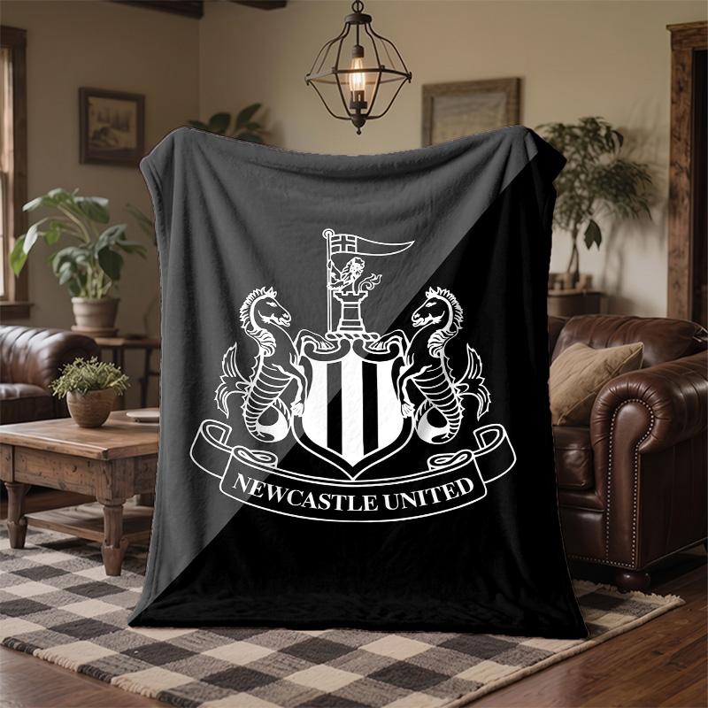 Coperta in Flanella con Stampa del Newcastle United Calcio Morbida Calda Coperta da Divano Letto per Casa Ufficio Camera da Letto