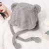 Warm Windproof Plush Bear Ear Hat Beanies Caps Winter Hats Earflap Earmuff