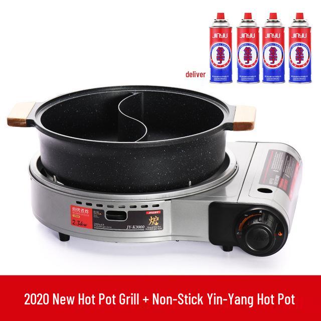 Portable Multifunctional Cassette Stove for Outdoor Cookouts & Grilling