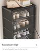Sturdy Multi-layer Shoe Rack with Dustproof Transparent Shelves, Ideal for Home or Dorm.
