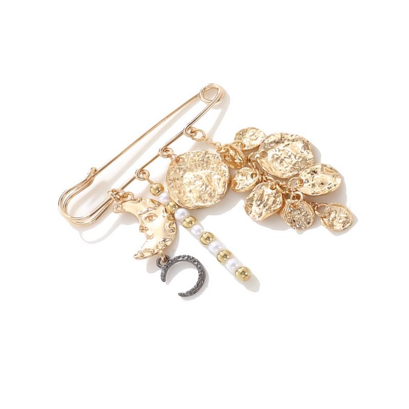 Ozean-Element Brosche für Damen Quasten-Kette Mit Stilvollem Erdbeer-Herz-Design Für Mode