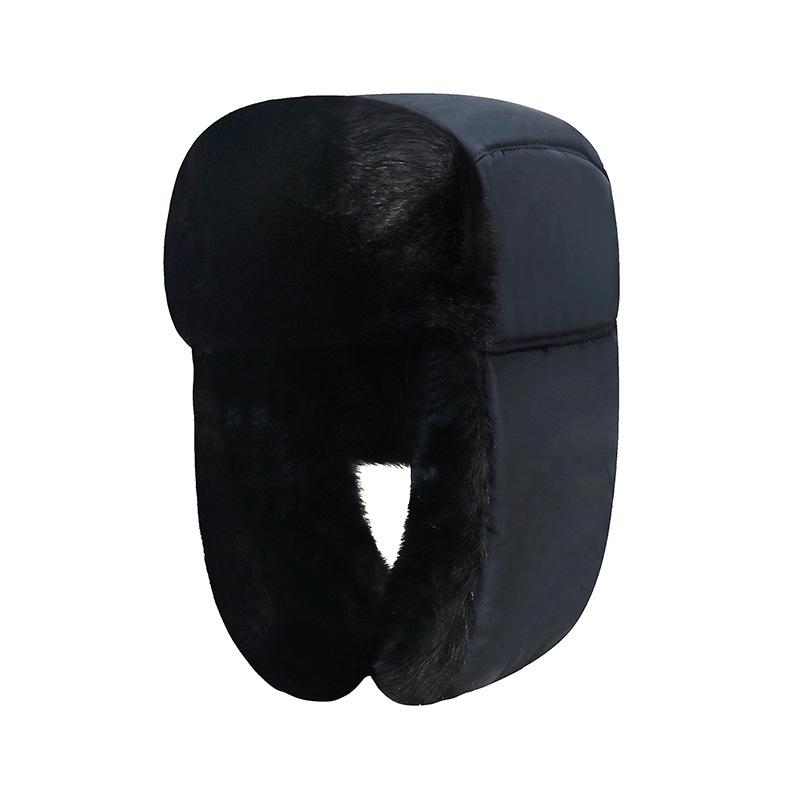 

Зимняя бархатная уличная лыжная шапка-бомбер для мужчин, толстая теплая, защищающая от холода, с защитой ушей, ветрозащитная хлопковая шапка тёмно-синий