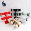 Double Layer I-Shaped Jewelry Display Rack – Velvet Linen Bracelet Holder