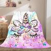 1PC Cute Cartoon Anime Animal Unicorn Blanket, Bed Cover Blanket Sofa Cover All Season Lightweight Home Office Outdoor Nap Multifunctional Blanket