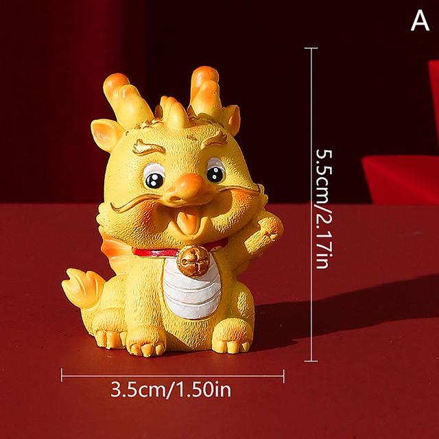 Miniature Dragon Statue Statue Chinese Zodiac Ornament Car Dashboard Room Desktop Decoration