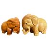 Tonra Elephant Family African Interior Decor Mini Animal Wooden Figurine Gift Elephant Shelf Desk Entrance Welcome Object Healing Feng Shui Family Stu