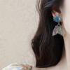 Silver Needle Fishtail Small Fresh Earrings Niche Temperament Design Earrings Fashion Light Luxury High-end Earrings Women
