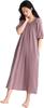 Sumolux Cotton Gauze Nightdress for Women – Long, Loose-Fit Pajama Dress, Loungewear