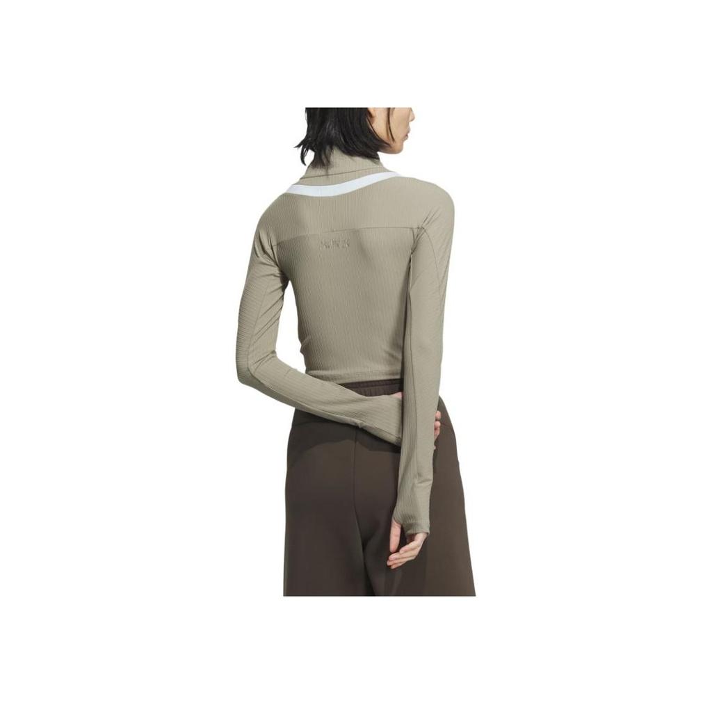 Adidas Future Style Pre Series Long Sleeve Top Sports Casual Pullover Women Tops Earth-Brown JM2451