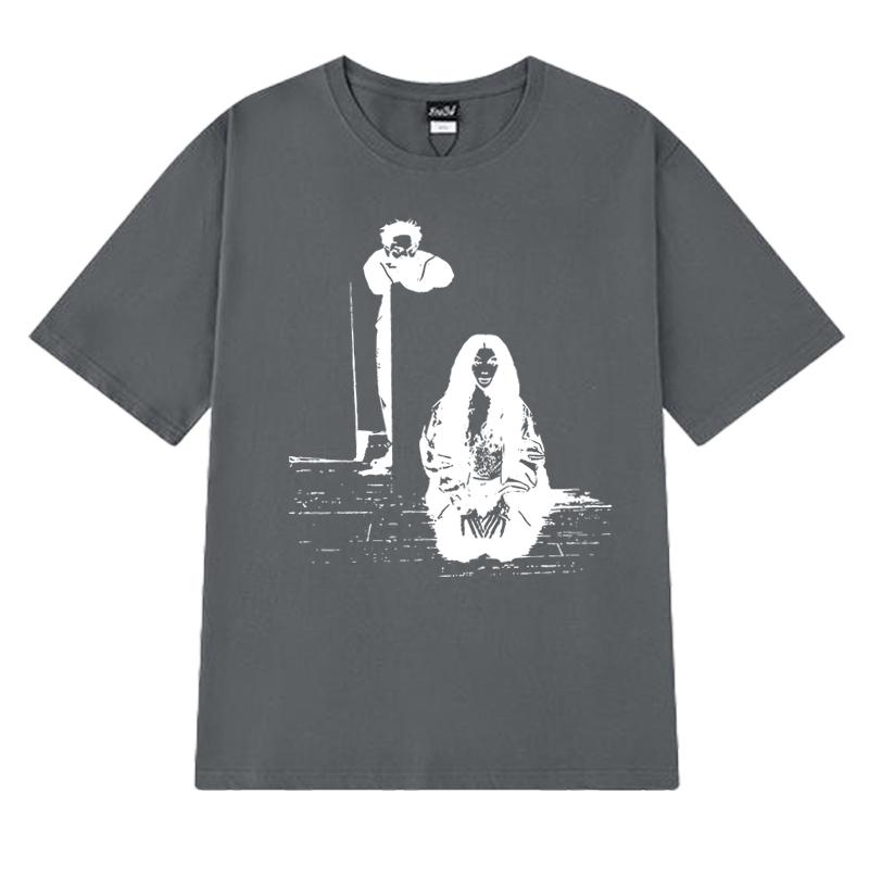 Kendrick Lamar Sza Tour 2025 Printed T Shirts Men Women Rapper Vintage Short Sleeve T-shirt Summer Unisex Casual 100% Cotton Top