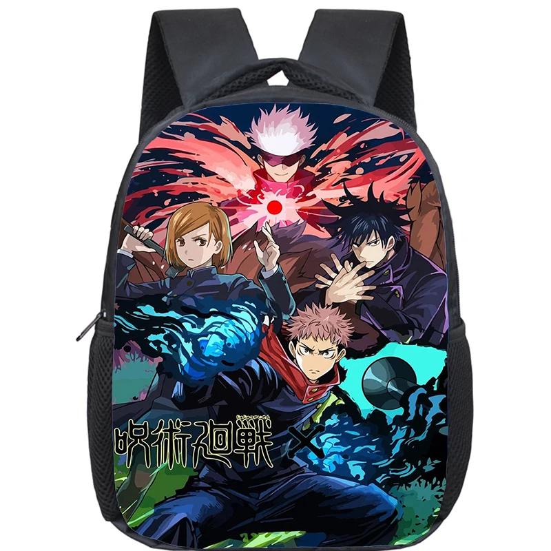 Anime Jujutsu Kaisen Backpack Boys Girls Kindergarten Book Bag Children School Bags Manga Gojo Satoru Yuji Itadori Backpack Gift