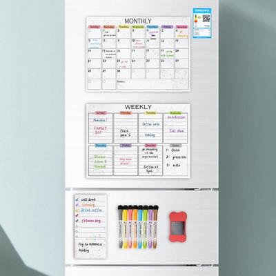 A3 Erasable Magnetic Planner: Monthly, Weekly & Daily Calendar Whiteboard