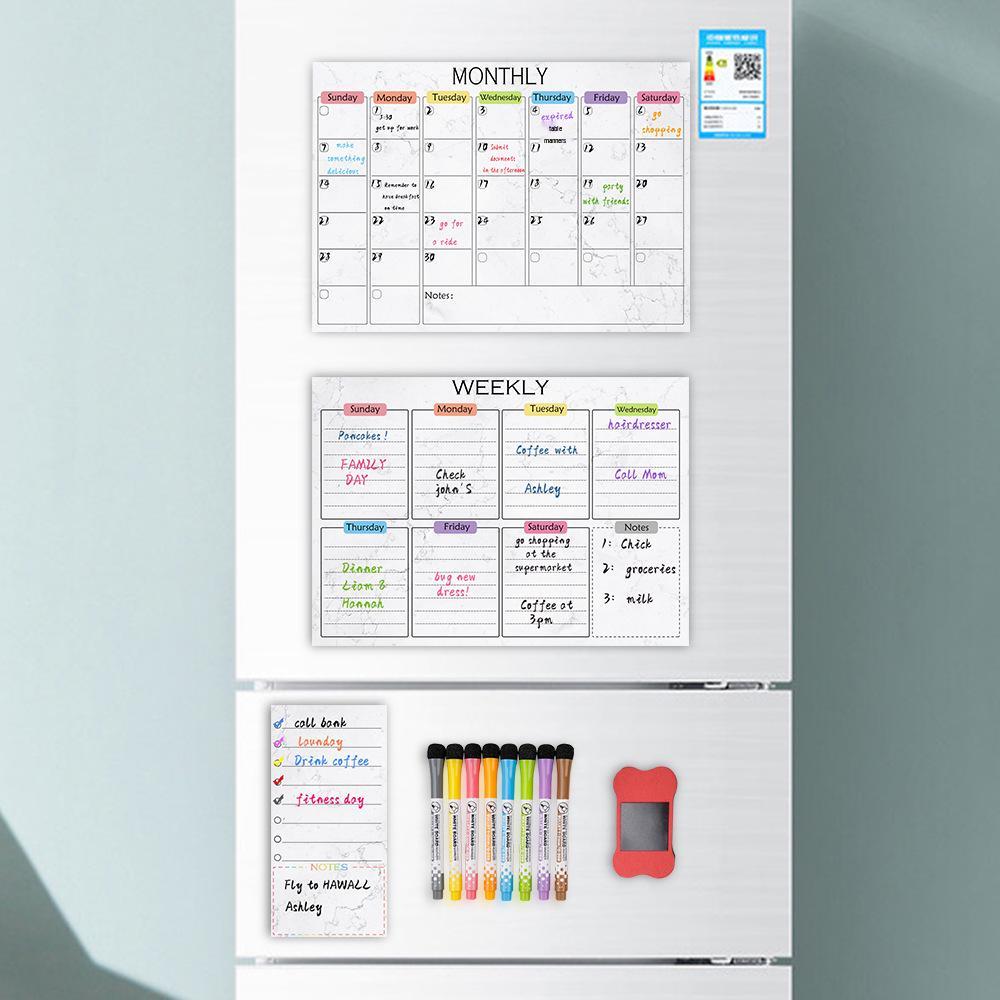 A3 Erasable Magnetic Planner: Monthly, Weekly & Daily Calendar Whiteboard