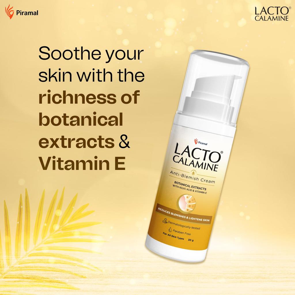 Lacto Calamine Anti Blemish Face Cream 30g Pack of 2 For Blemish Reduction, Acne Marks & Light Skin