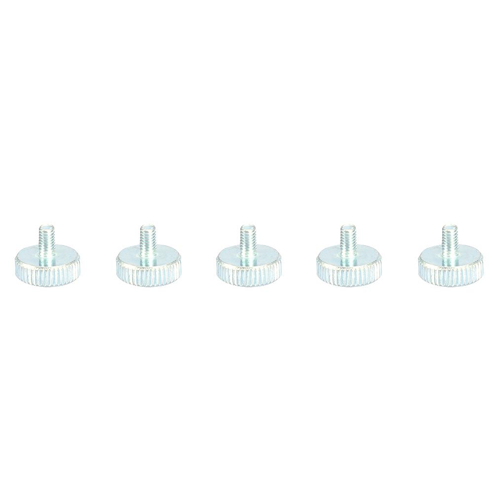 5pcs M3 Zinc Plated Carbon Steel Flat Knurled Head   Thumb Screws (M3*5)