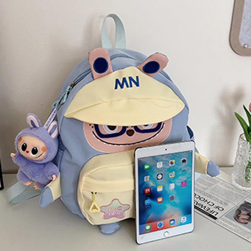 Nový studentský roztomilý batoh Kreslený LABUBU Velkokapacitní školní taška Batoh pro sladkou dívku Denní volno Kontrastní taška