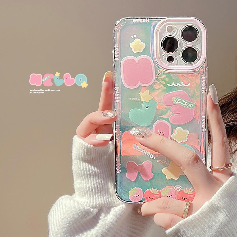 Colorful Laser X Suitable for Iphone17 Apple 16 Mobile Phone Case 12pro Max All Inclusive 11 Silicone 15XR