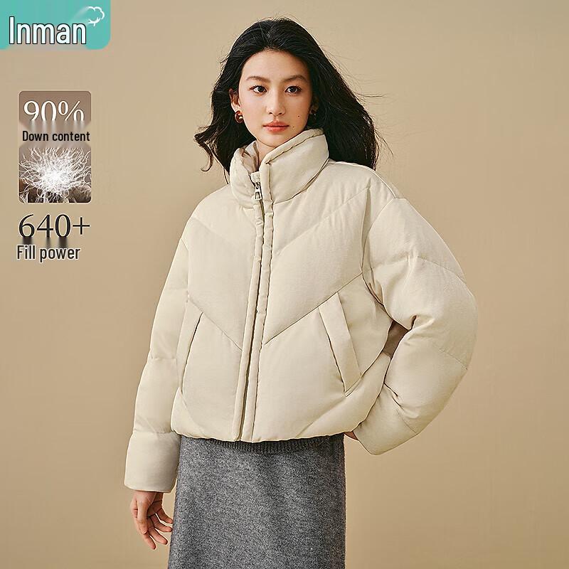 

INMAN Women s Stand-Collar Puffy Short Down Jacket L