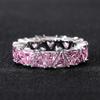 New Luxury Wedding Band Promise Rings for Women Unique Triangle Cubic Zirconia Design Trendy Jewelry