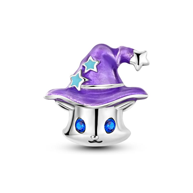 Fit Original Bracelet Copper Butterfly Flowers Cube Purple Charms Pendants For Women Jewelry Making Gift