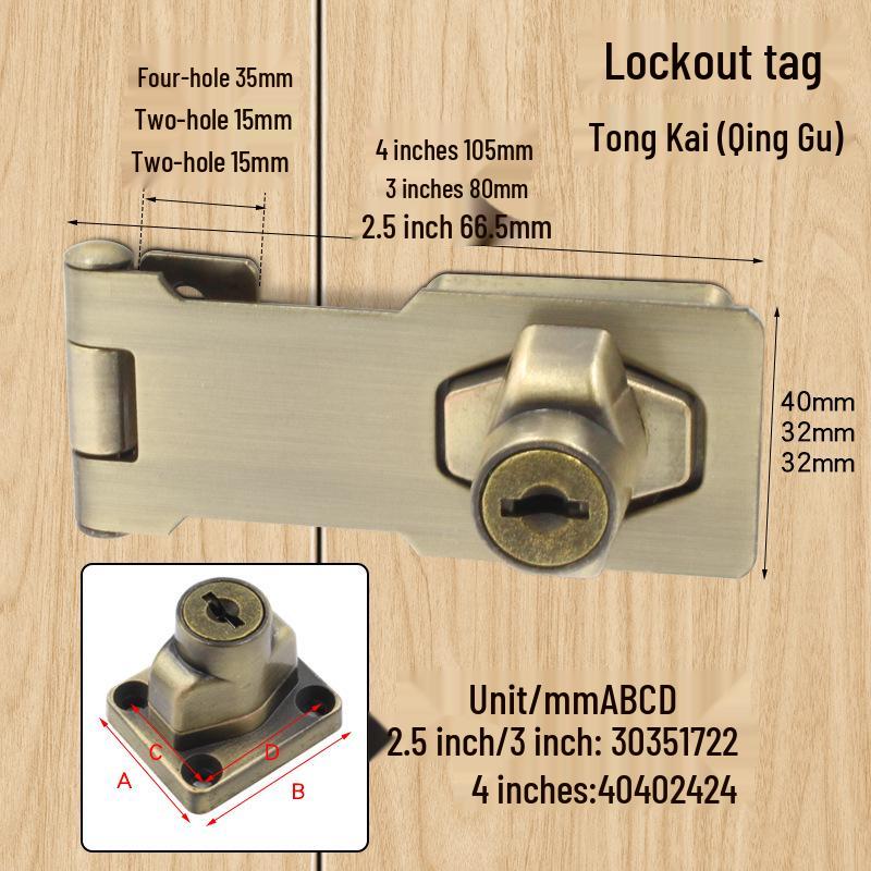 Three-Digit Multi-Purpose Mechanical Password Lock for Cabinets and Drawers