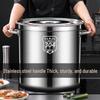 JPHZNB Heavy-Duty Stainless Steel Round Pot with Lid