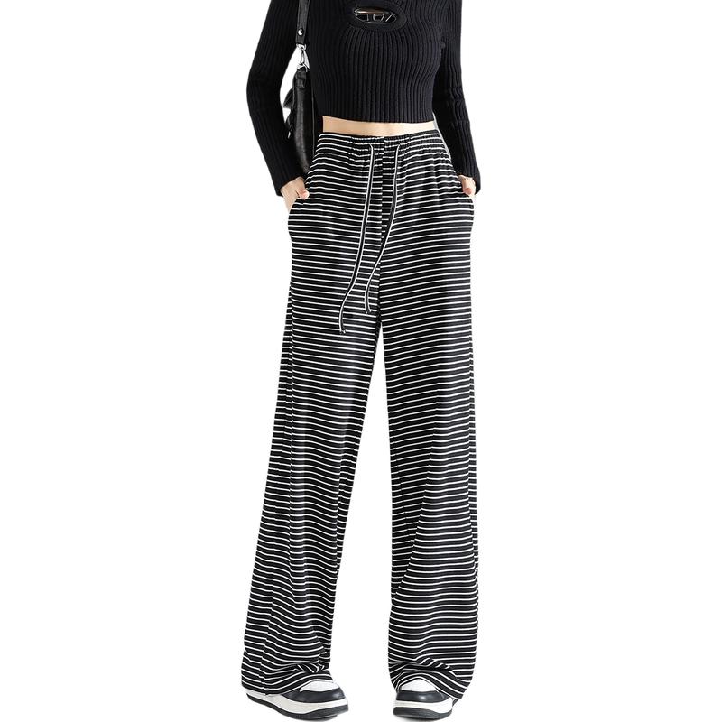 

TonLion Women s 2024 Wide-Stripe Straight-Leg Pants L