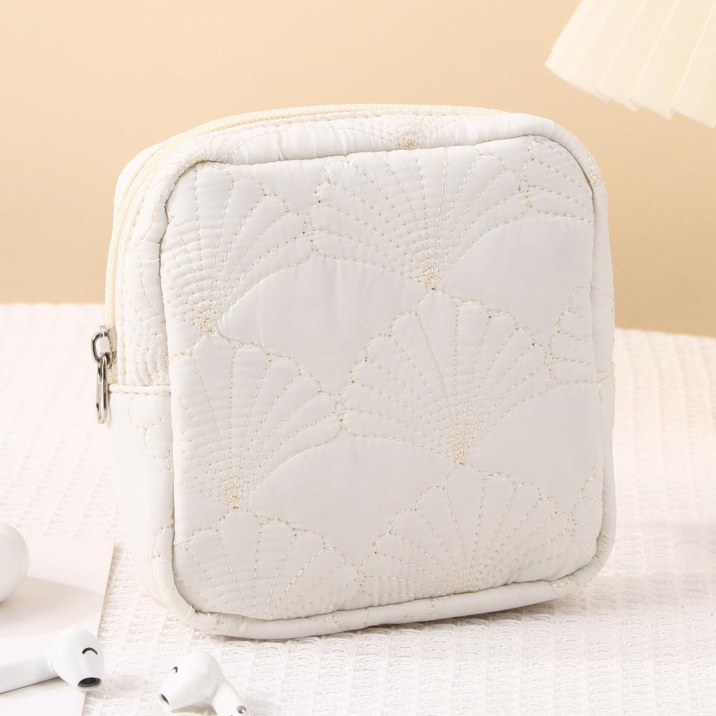 Cotton Feminine Hygiene Pad Storage Bag Large Capacity Breathable Womens Travel Organizer For Daily Use