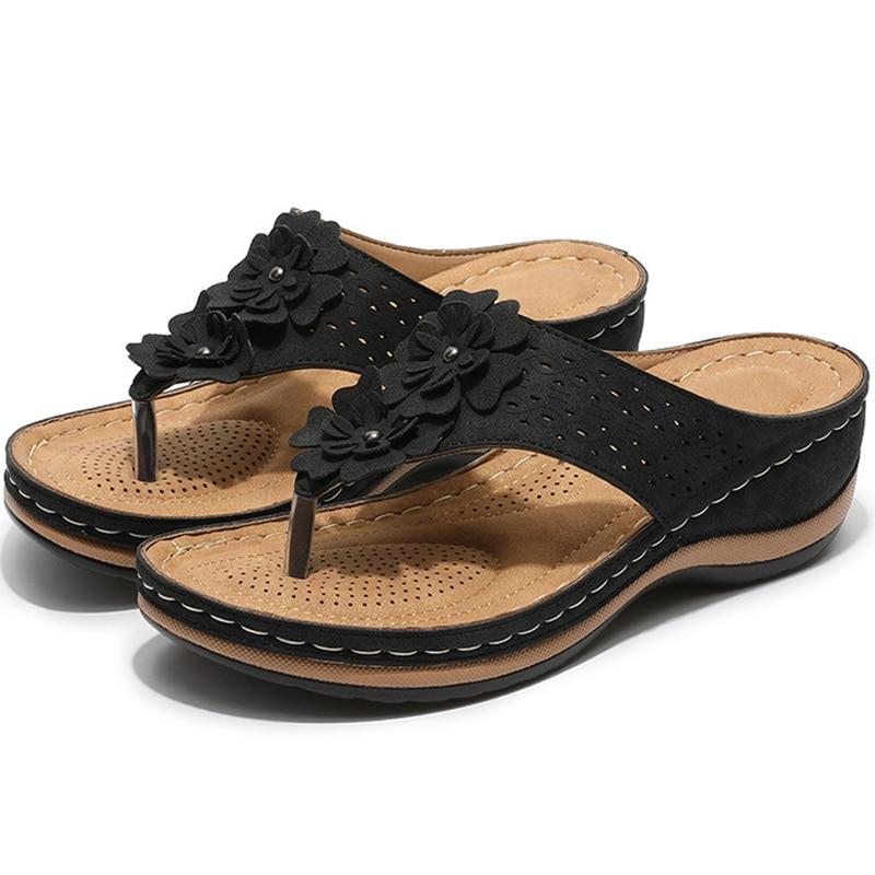 Women Sandals Bohemia Style Summer Shoes Women Heels Sandals Flowers Wedges Shoes Sandalias Mujer Beach Women Flip Flops