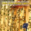 4M 20LED Solar Vine String Lights Outdoor Waterproof Artificial Ivy Leaves Decor Fairy Lights for Christmas Garden Wedding