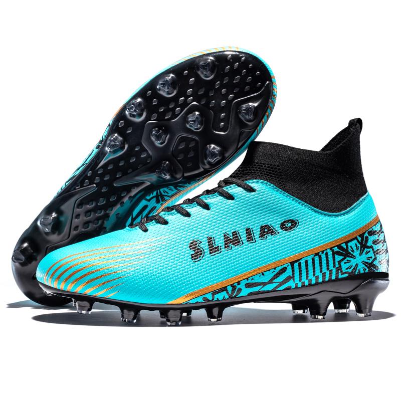 Football Shoes   Men's Large-scale Football Shoes Long Nail Anti-slip and Wear-resistant TPR Artificial Corthop Outdoor Children's Football Shoes
