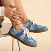 German Training Shoes Round-toed Versatile Lace-up Flat White Sneakers Retro Shoes Low-top Sports Sneakers