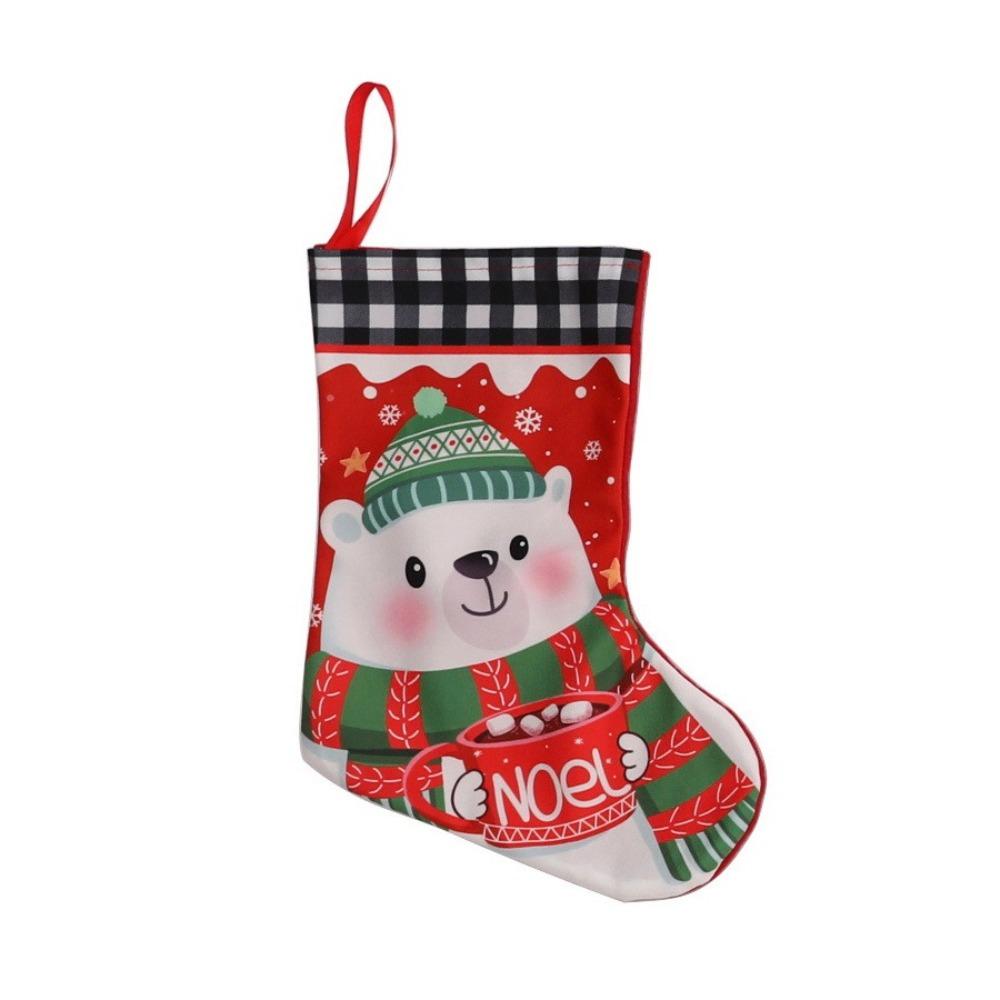 

Gift Bags Cloth Christmas Stockings Multicolor Durable Xmas Stocking Large Capacity DIY Christmas Decorations Bag Home Decor 14x16cm